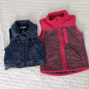 2 Cat & Jack Girls Vest, size 6X